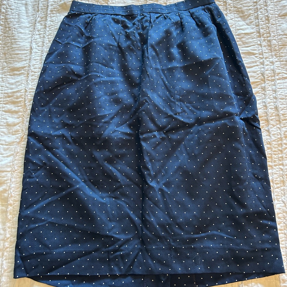 Vintage Polka Dot Skirt Navy